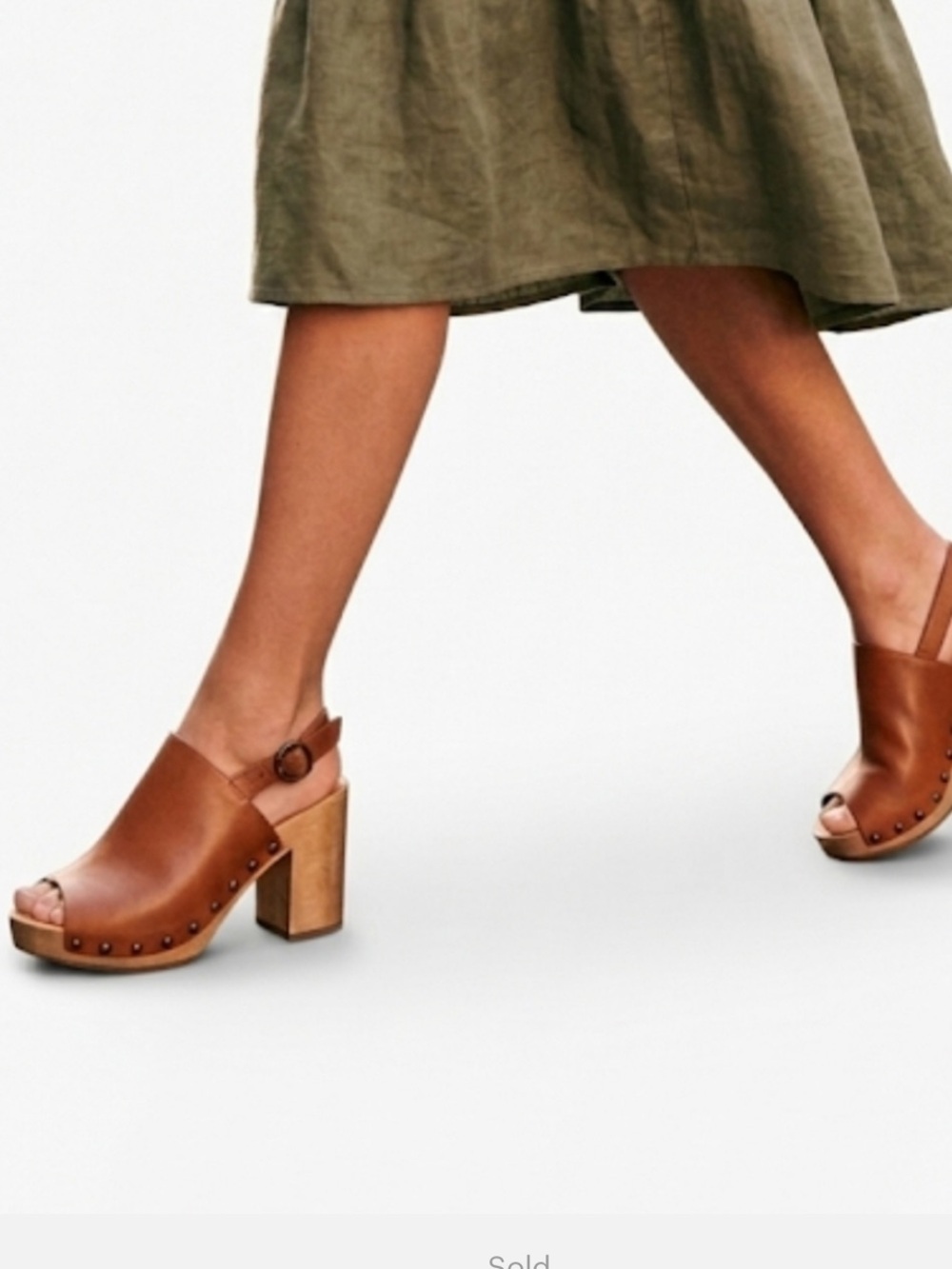 NEW Sezane Dakota High Clogs Terracotta Leather Size 39 (US 8) - Picture 6 of 9